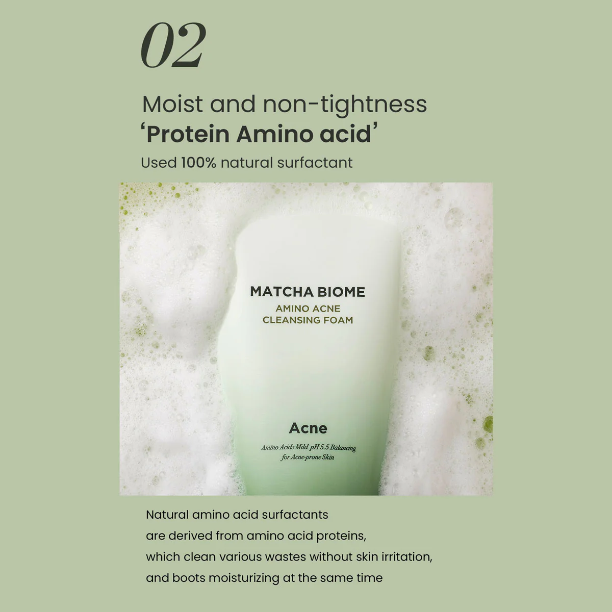 Matcha Biome Amino Acne Cleansing Foam 150ml/5.07fl.oz - Image 14