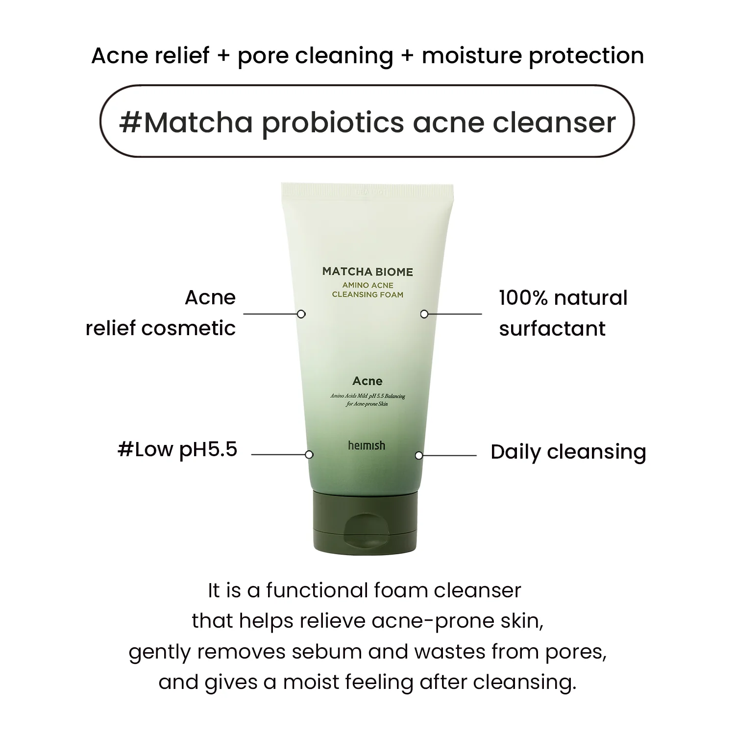 Matcha Biome Amino Acne Cleansing Foam 150ml/5.07fl.oz - Image 7